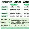 Особенности употребления местоимений another, other, others, the others Чем отличается other от others